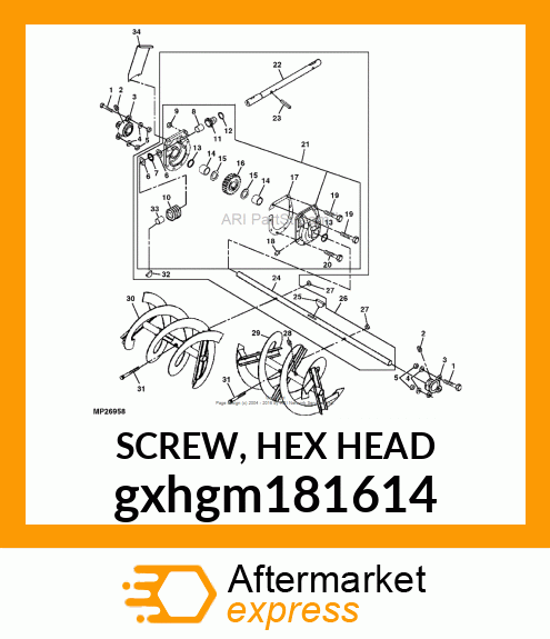 SCREW, HEX HEAD gxhgm181614