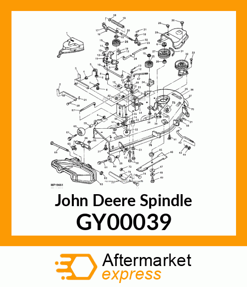 SPINDLE, ASSY. (46" DECK) GY00039