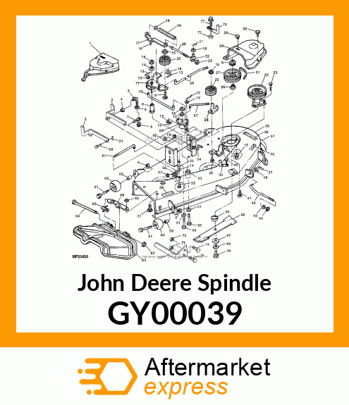 SPINDLE, ASSY. (46" DECK) GY00039