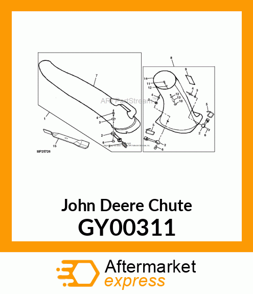 CHUTE, LOWER DISCHARGE ASSY GY00311