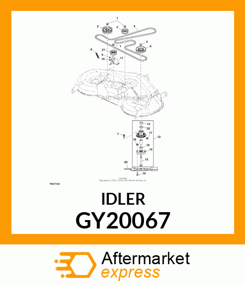 SHEAVE, FLAT IDLER GY20067