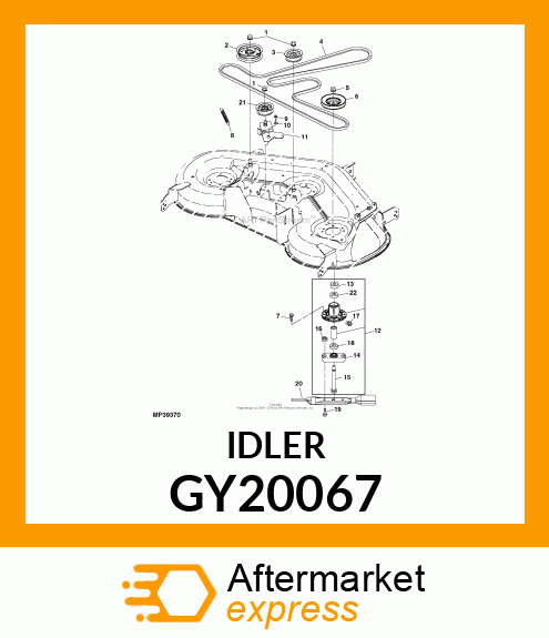 SHEAVE, FLAT IDLER GY20067