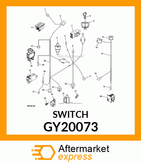 SWITCH , SNAP IN NC/NC SEAT GY20073