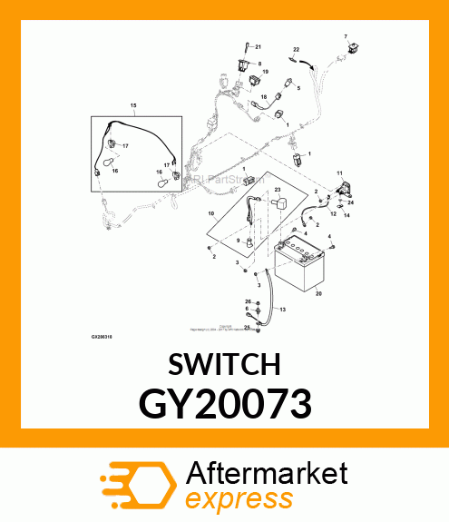 SWITCH , SNAP IN NC/NC SEAT GY20073