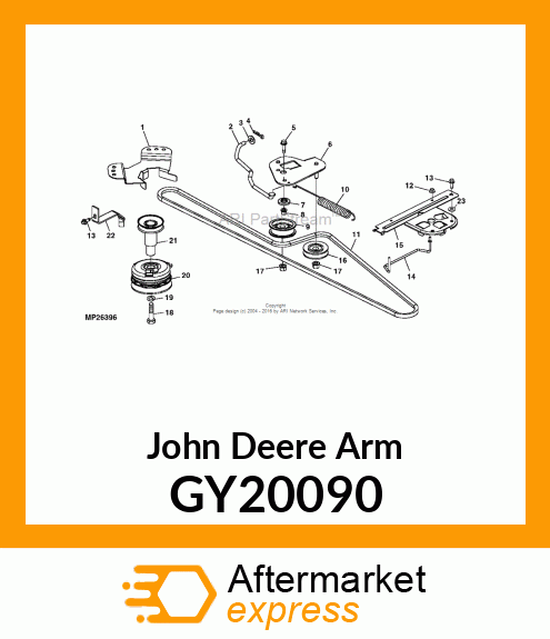 ARM, IDLER ASSEMBLY(PAINTED) GY20090