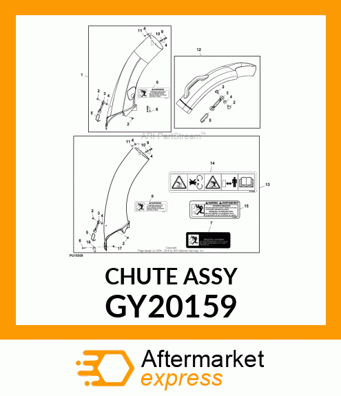 CHUTE, UPPER ASSEMBLY GY20159