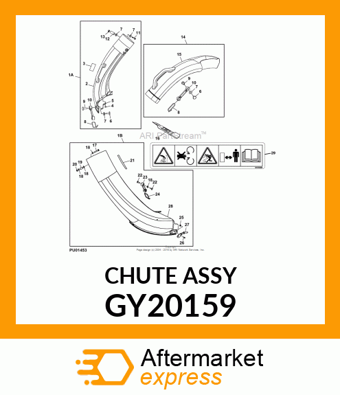 CHUTE, UPPER ASSEMBLY GY20159