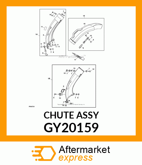 CHUTE, UPPER ASSEMBLY GY20159