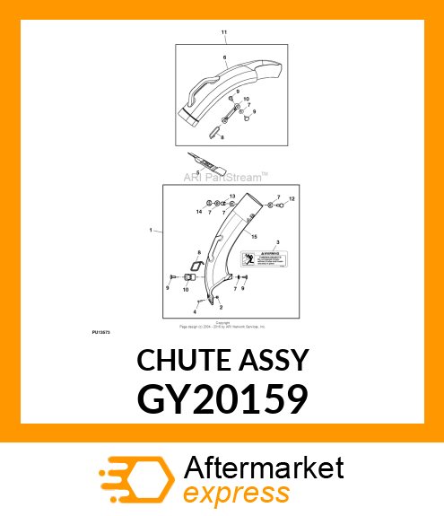 CHUTE, UPPER ASSEMBLY GY20159