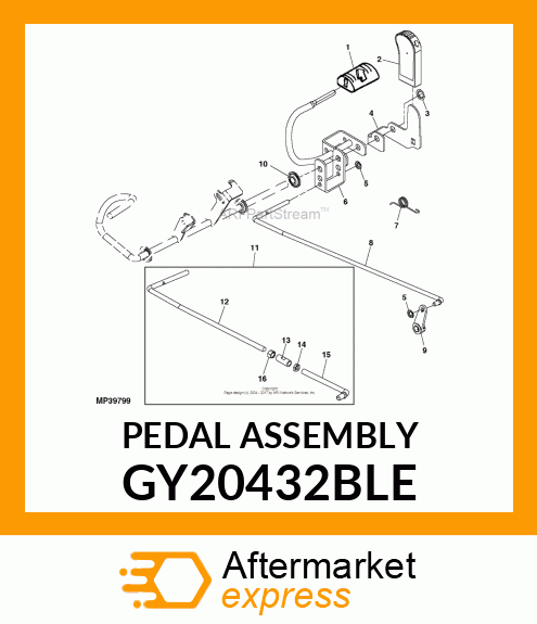PEDAL ASSEMBLY GY20432BLE
