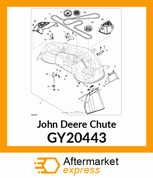 CHUTE, 48/42 OUTER DISCHARGE ASSY GY20443