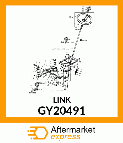 ROD, LH DRAGLINK ASSY ADJUSTABLE # GY20491