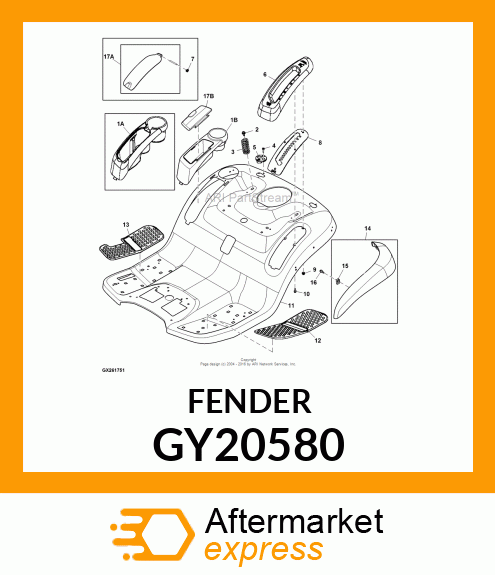 FENDER, RH FLARE GY20580