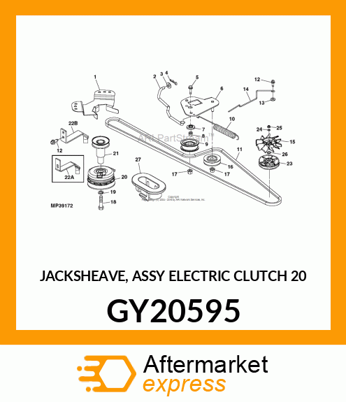 JACKSHEAVE, ASSY ELECTRIC CLUTCH 20 GY20595