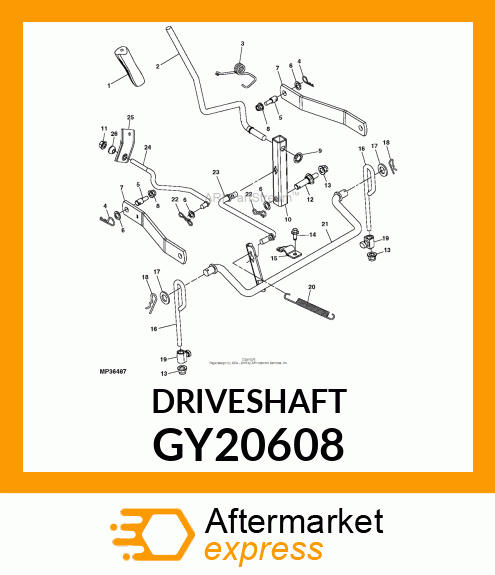UNIVERSAL DRIVESHAFT GY20608