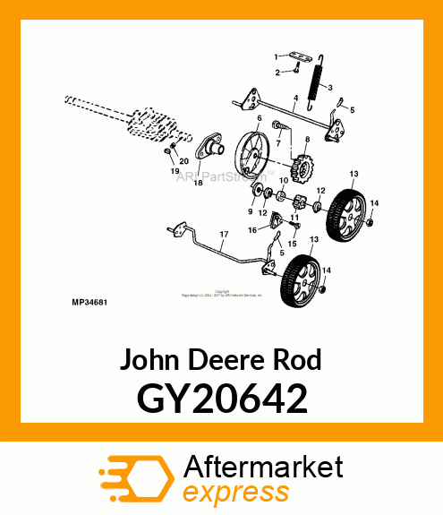 FRONT ROD ASSEMBLY (RIVETED) GY20642