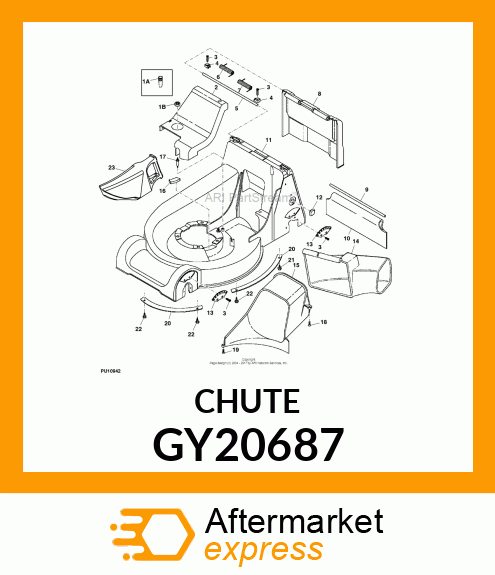 SIDE DISCHARGE CHUTE ASSEMBLY GY20687