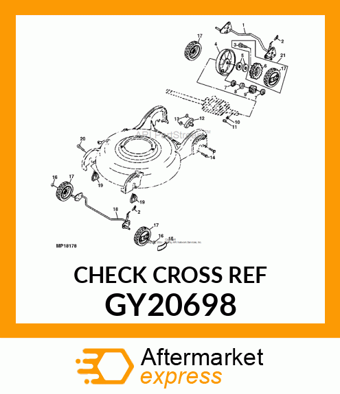 REAR TRANSFER ROD ASSEMBLY RIVETED GY20698