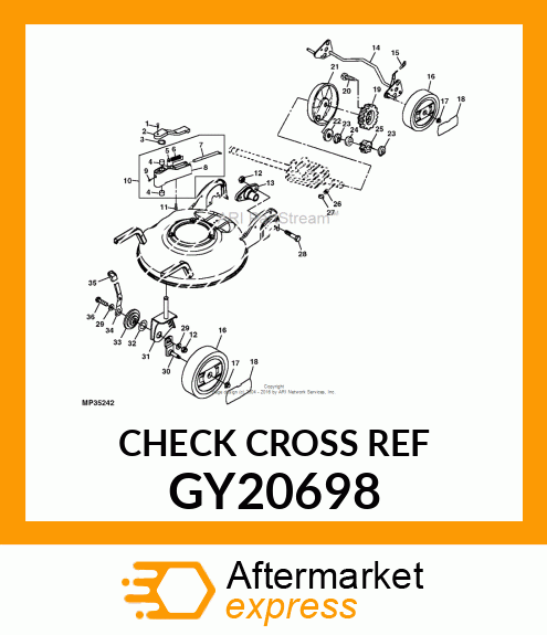 REAR TRANSFER ROD ASSEMBLY RIVETED GY20698