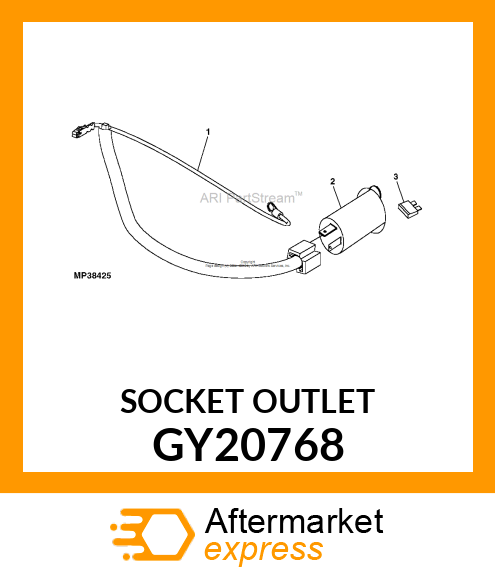 SOCKET OUTLET, OUTLET,12V W/COVER S GY20768