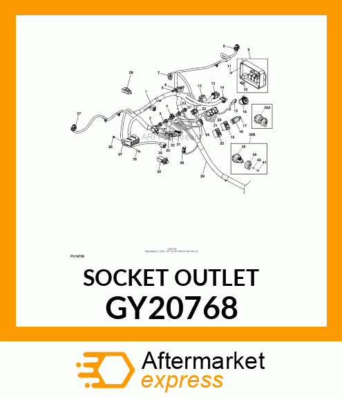 SOCKET OUTLET, OUTLET,12V W/COVER S GY20768
