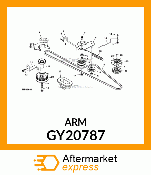 ARM, IDLER PIVOT GY20787