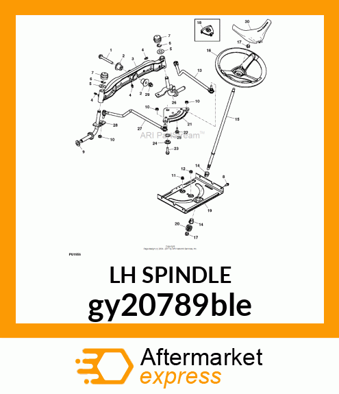 SPINDLE, SPINDLE, WELDMENT LH gy20789ble