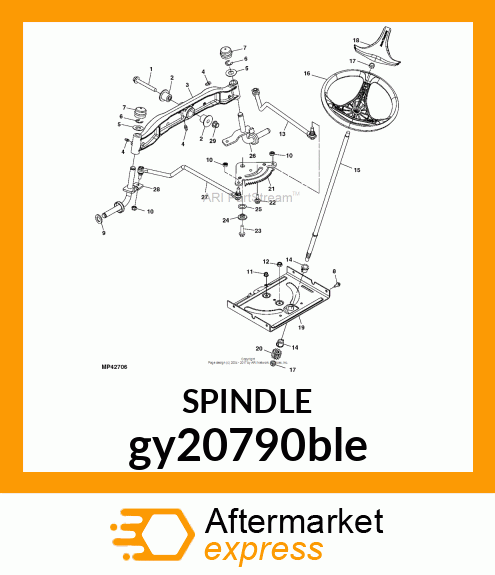 SPINDLE, SPINDLE, WELDMENT RH gy20790ble