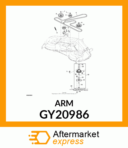 ARM, IDLER, RIVETED ASSEMBLY GY20986