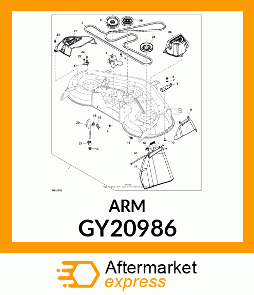 ARM, IDLER, RIVETED ASSEMBLY GY20986