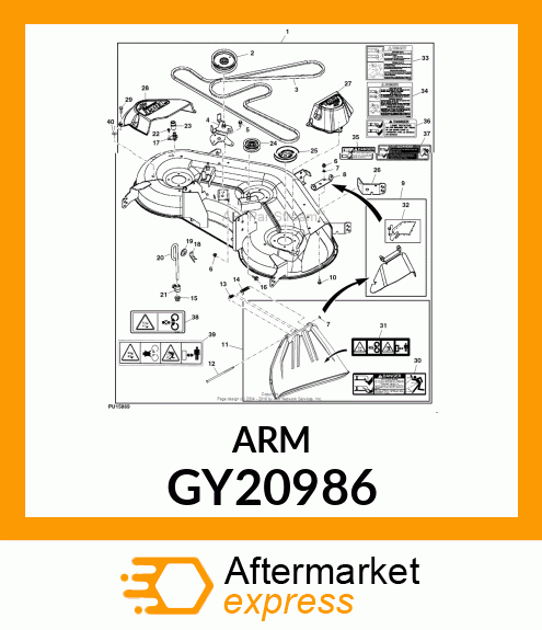 ARM, IDLER, RIVETED ASSEMBLY GY20986