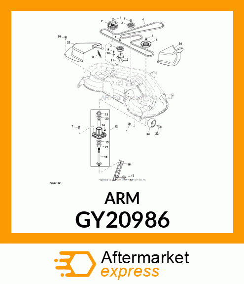 ARM, IDLER, RIVETED ASSEMBLY GY20986