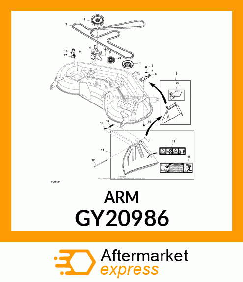 ARM, IDLER, RIVETED ASSEMBLY GY20986