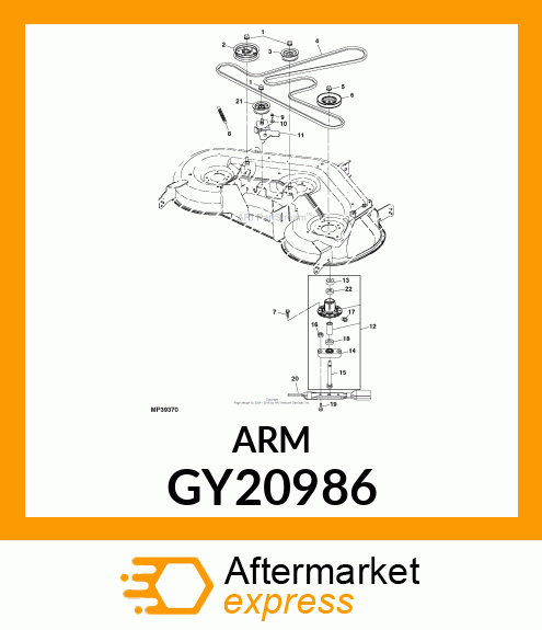 ARM, IDLER, RIVETED ASSEMBLY GY20986