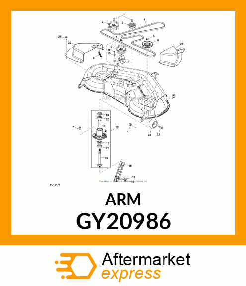 ARM, IDLER, RIVETED ASSEMBLY GY20986