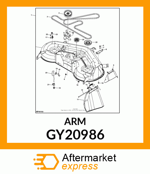 ARM, IDLER, RIVETED ASSEMBLY GY20986