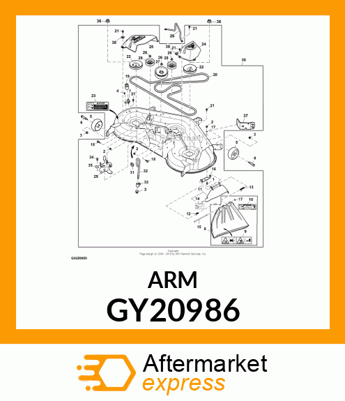 ARM, IDLER, RIVETED ASSEMBLY GY20986