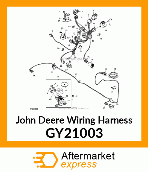 HARNESS, FRONT WIRING ELECTRIC PTO GY21003