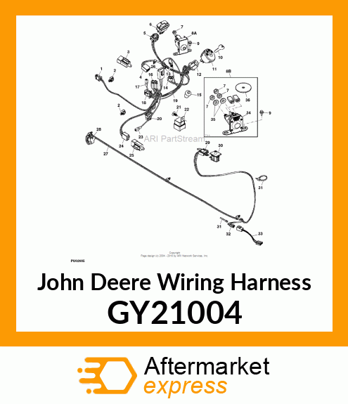 HARNESS, FRONT WIRING MANUAL PTO GY21004