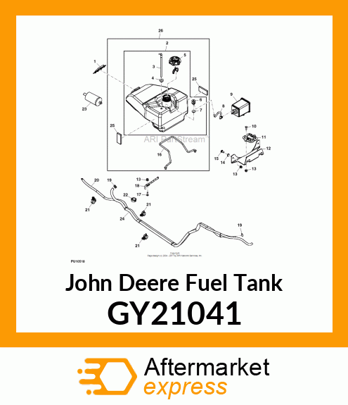 FUEL TANK, COMPLETE CARB 2.5 GALLON GY21041