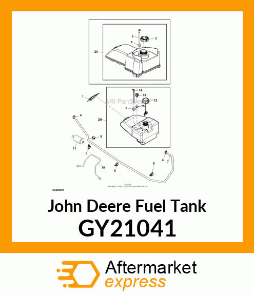 FUEL TANK, COMPLETE CARB 2.5 GALLON GY21041