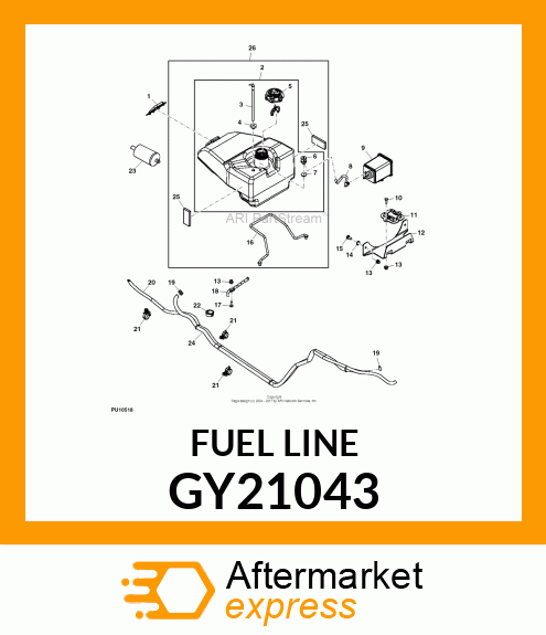 FUEL PICK UP TUBE ASSEMBLY GY21043