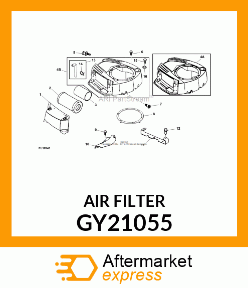 KIT, BRIGGS M33 AIR FILTER GY21055