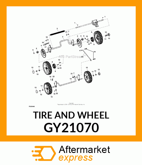 ASSY,WHEEL,8X2 IDLE,ST TRD,,BB,YELL GY21070