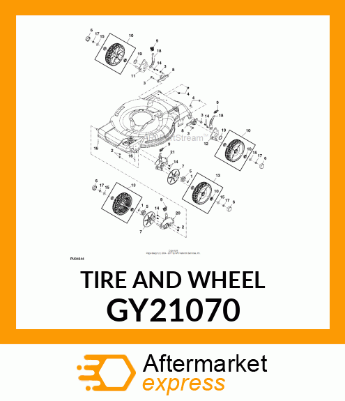 ASSY,WHEEL,8X2 IDLE,ST TRD,,BB,YELL GY21070