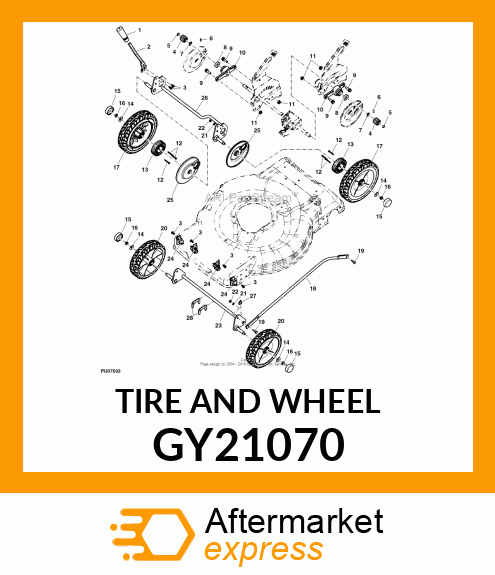 ASSY,WHEEL,8X2 IDLE,ST TRD,,BB,YELL GY21070