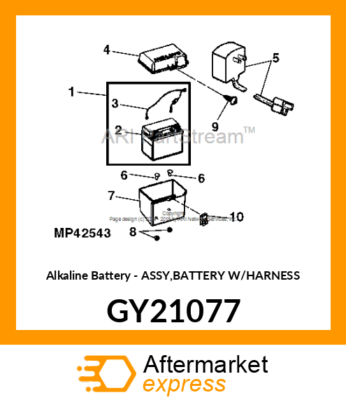 Alkaline Battery - ASSY,BATTERY W/HARNESS GY21077