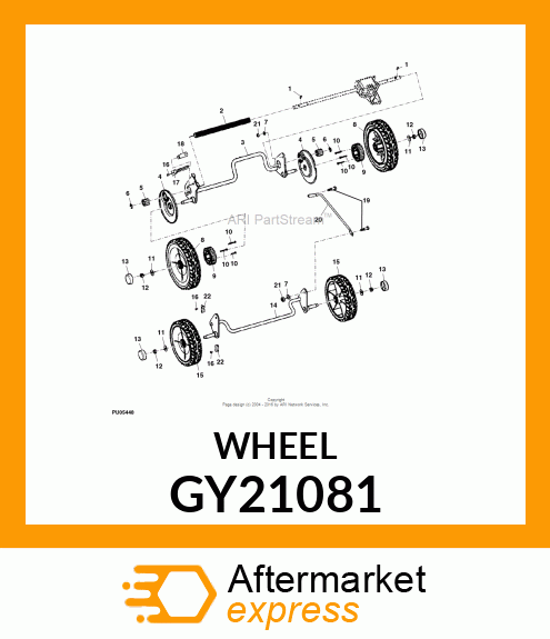 ASSY,WHEEL, W/BEARING 9" ST TRD GY21081