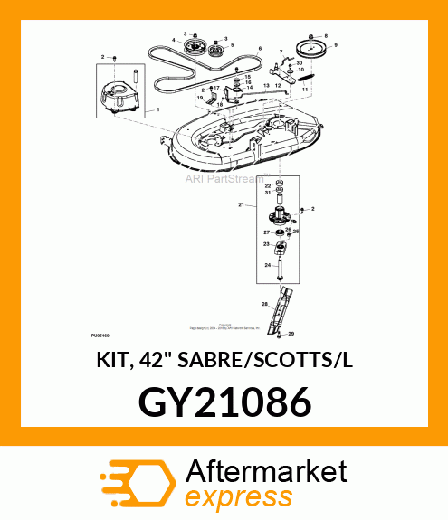 KIT, 42" SABRE/SCOTTS/L GY21086