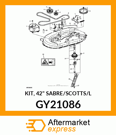 KIT, 42" SABRE/SCOTTS/L GY21086